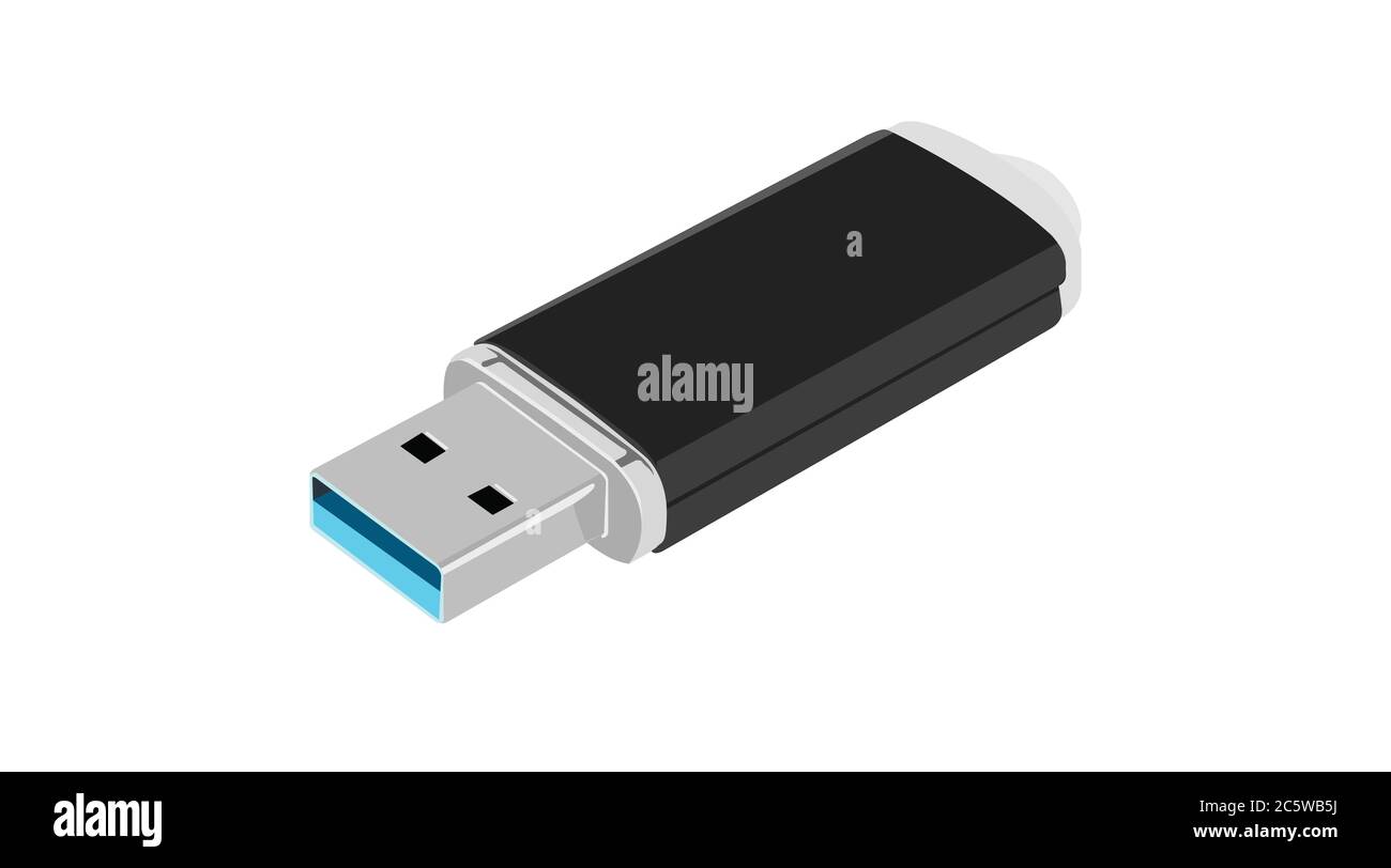 Vektor isoliert Abbildung eines USB-Geräts Stock Vektor