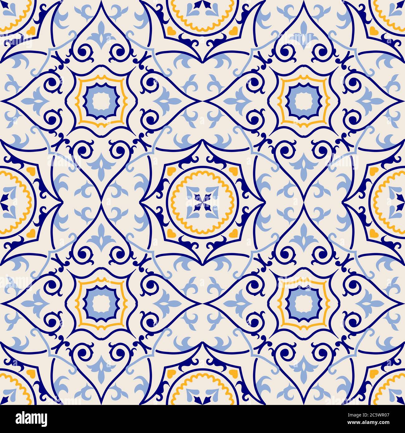 Handgezeichnetes Mandala mit Blumenmuster. Türkisches Motiv. Runder, farbenfroher Blumenschmuck im traditionellen orientalischen Muster. Dekoratives Element für Karten-Design, Keramik. Stock Vektor