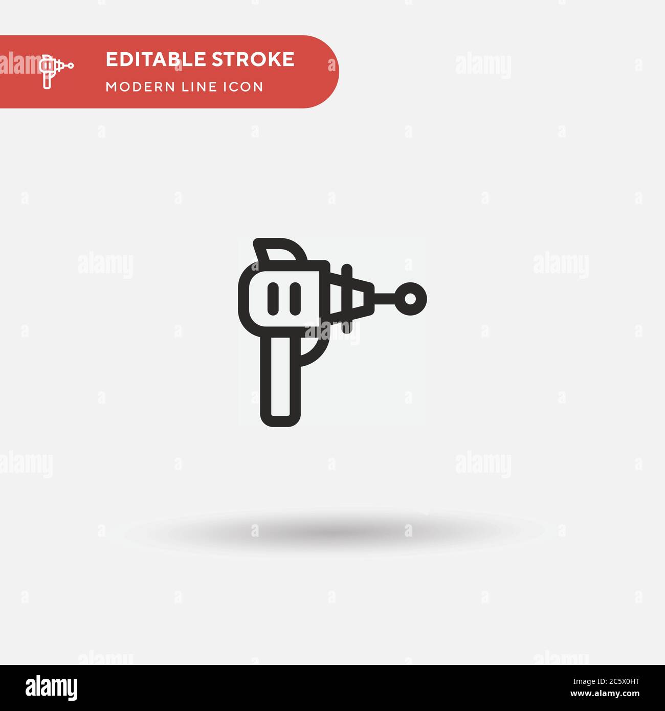 Einfaches Vektorsymbol „Blaster“. Illustration Symbol Design Vorlage für Web mobile UI Element. Perfekte Farbe modernes Piktogramm auf bearbeitbaren Strich. Blaster Stock Vektor