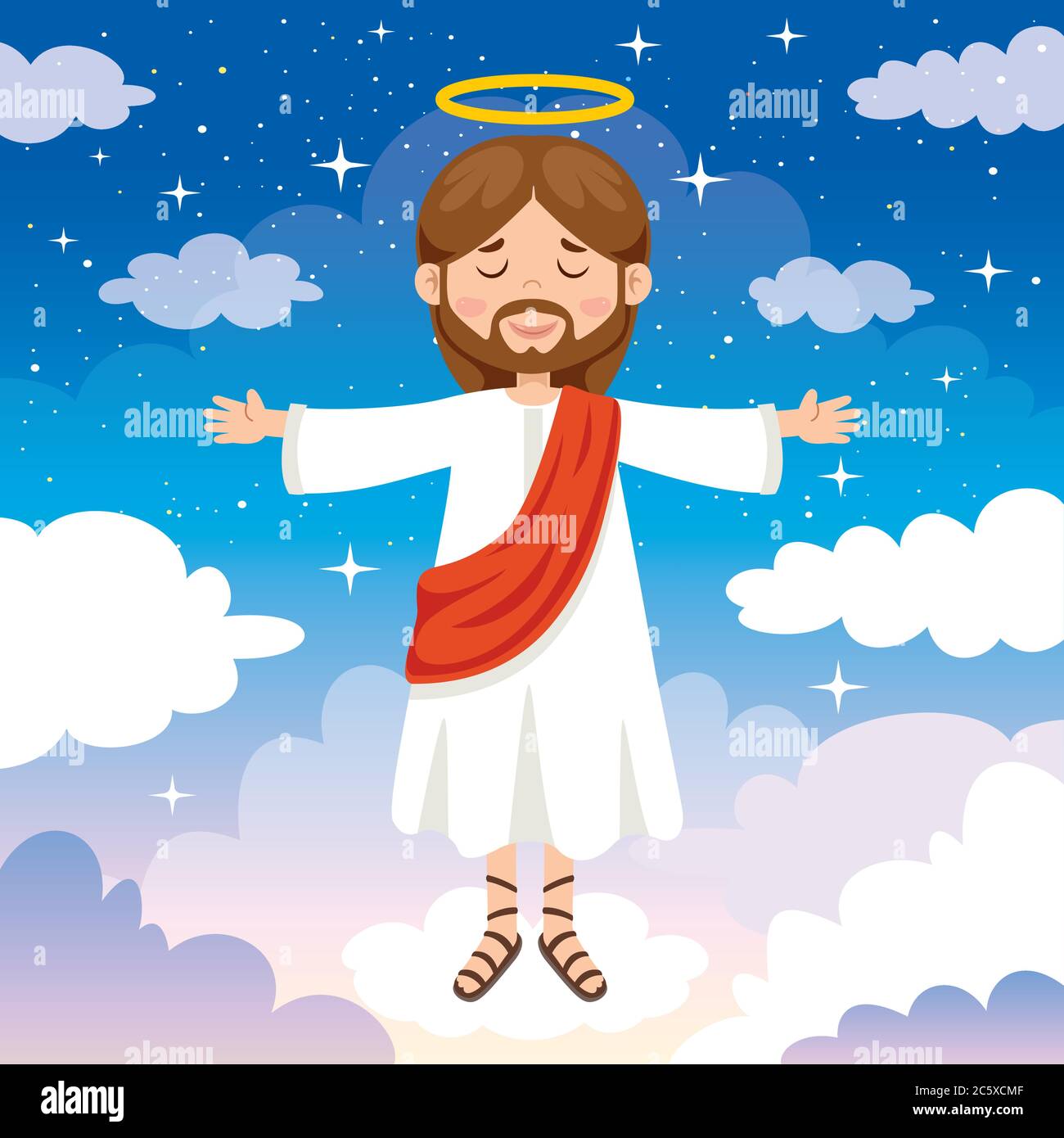 Cartoon Zeichnung Von Jesus Christus Stock Vektor