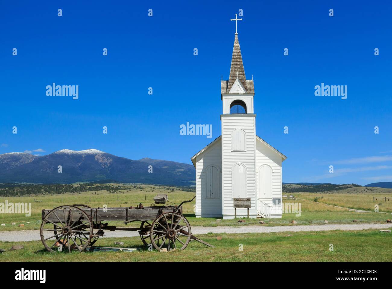 st. joseph's katholische Missionskirche in der Nähe von townsend, montana Stockfoto