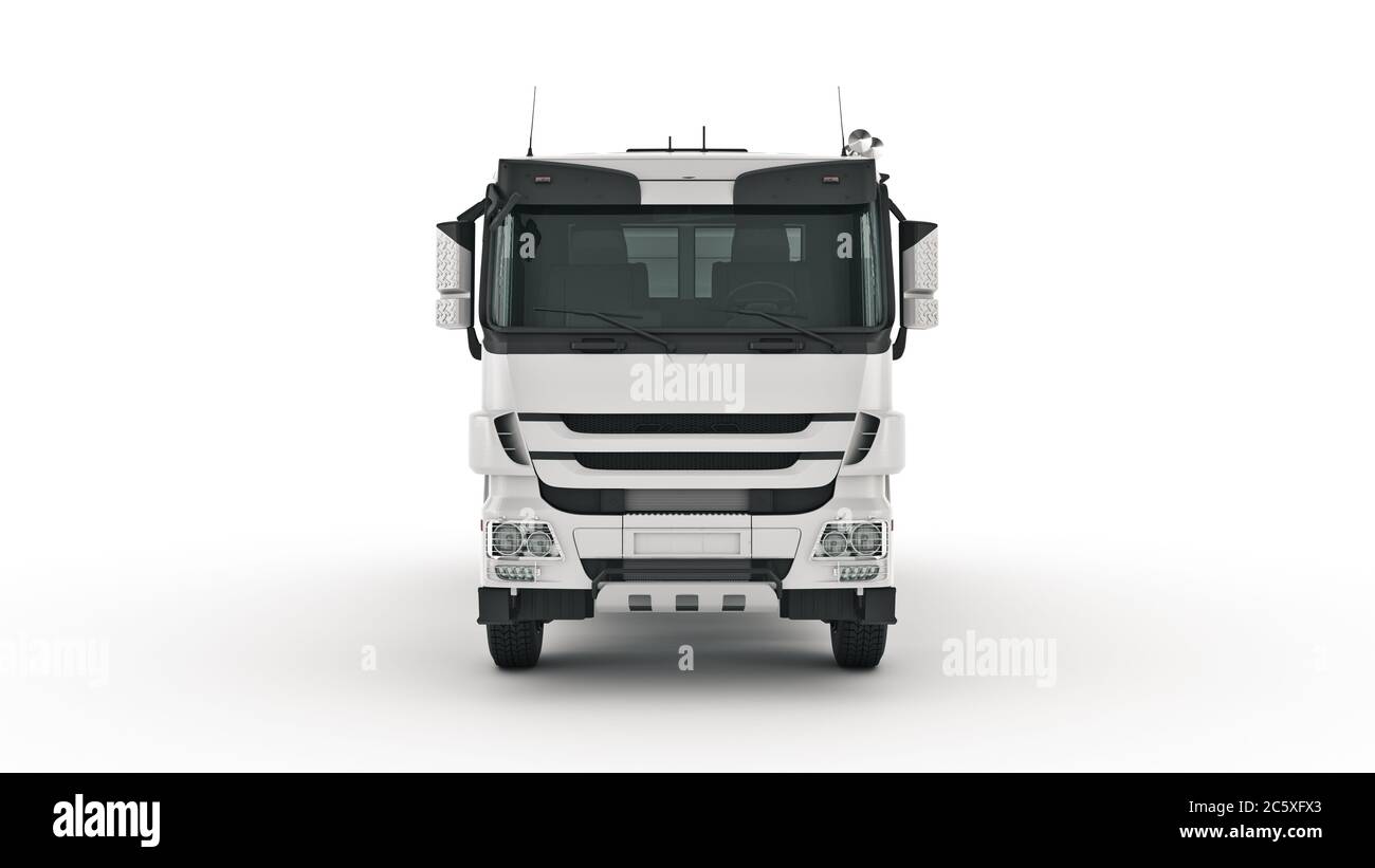 Weißer Muldenkipper. 3d-Rendering Stockfoto