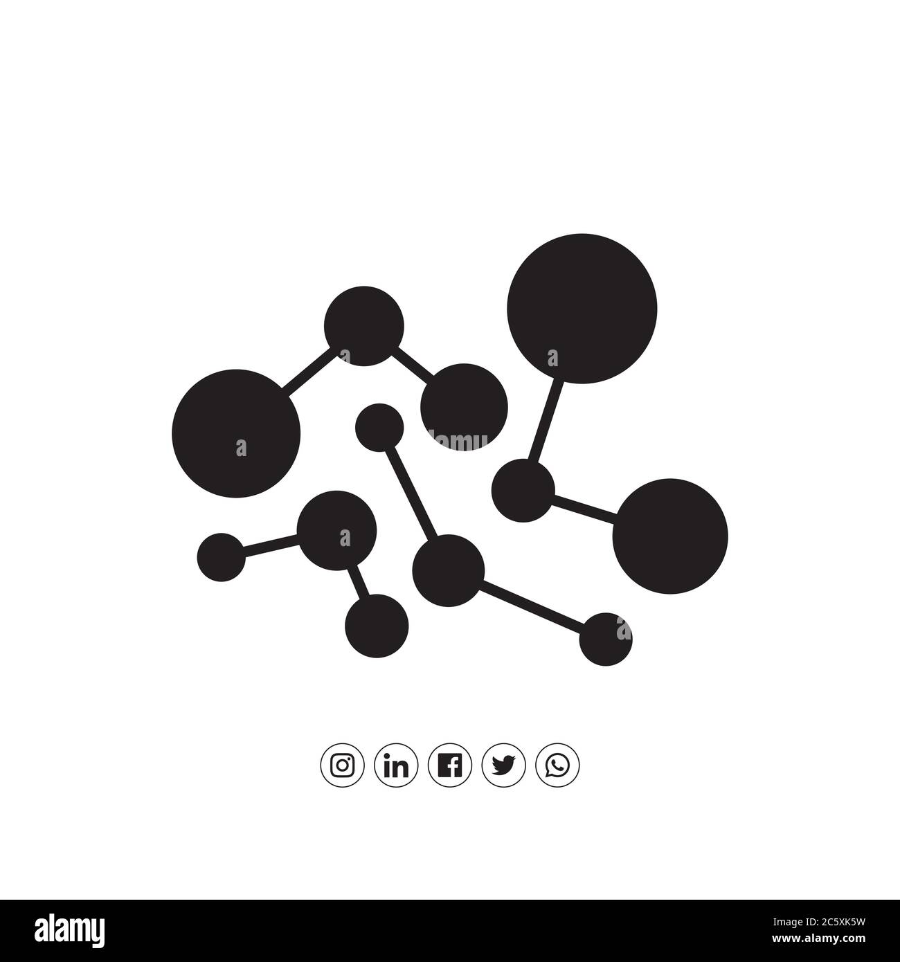 Grafik für flache Vektorgrafik für das Design der Netzwerkverbindungssymbole Stock Vektor
