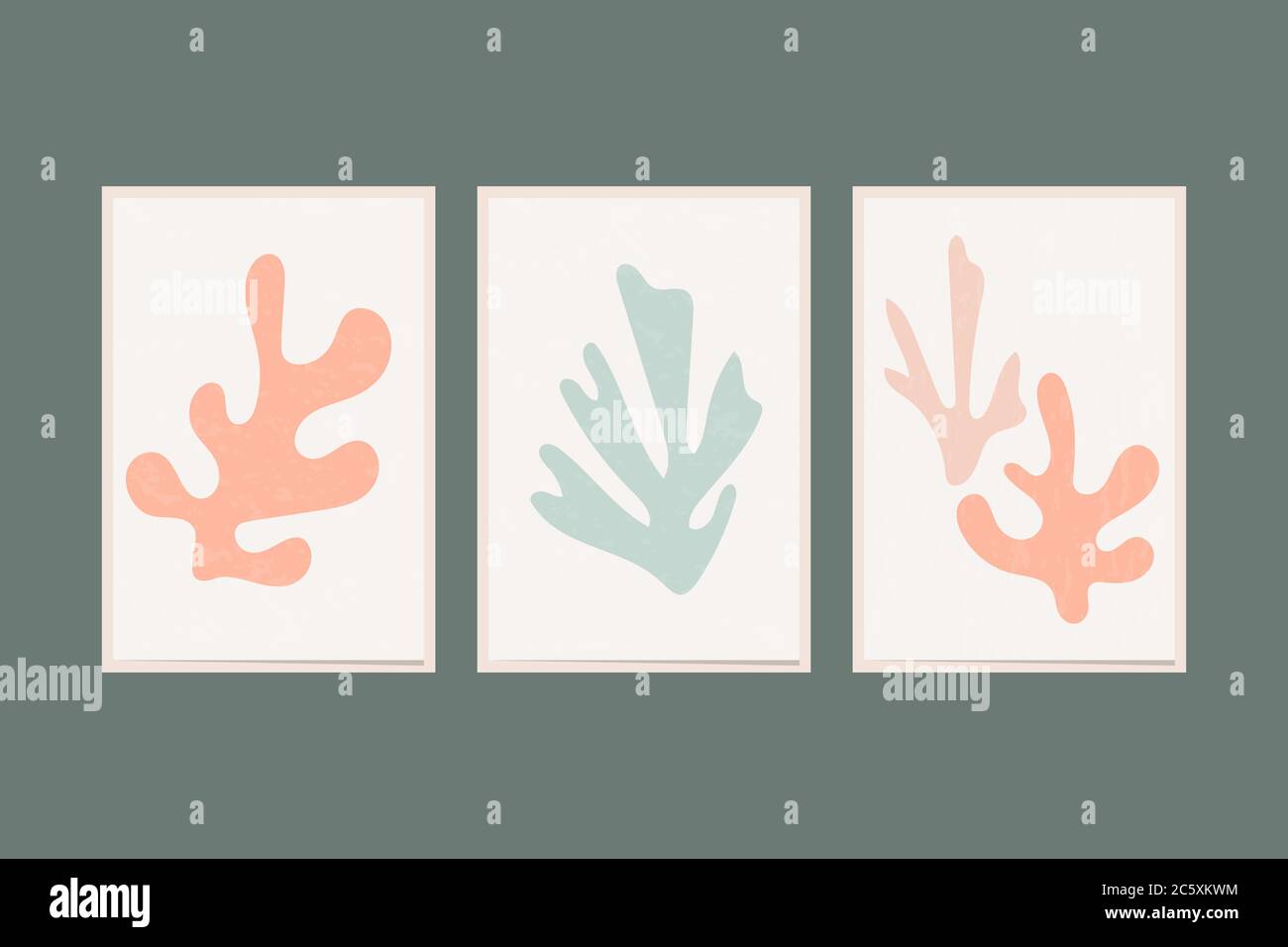 Matisse organische scandi Poster Hipster Stil Collage Stock Vektor