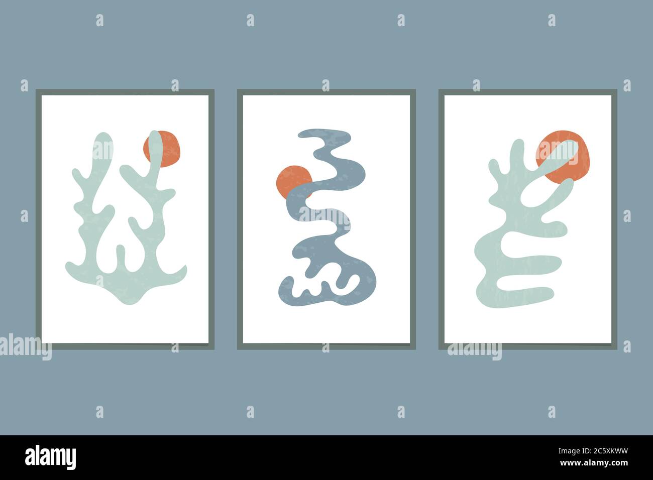 Matisse organische scandi Poster Hipster Stil Collage Stock Vektor