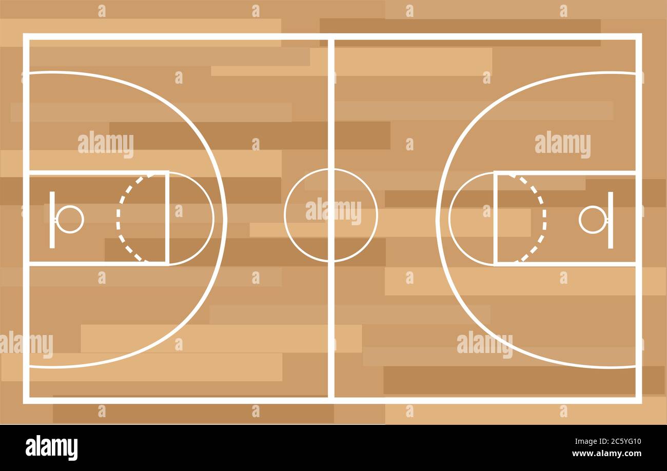 Basketball-Gericht-Vektor-illustration Stock Vektor