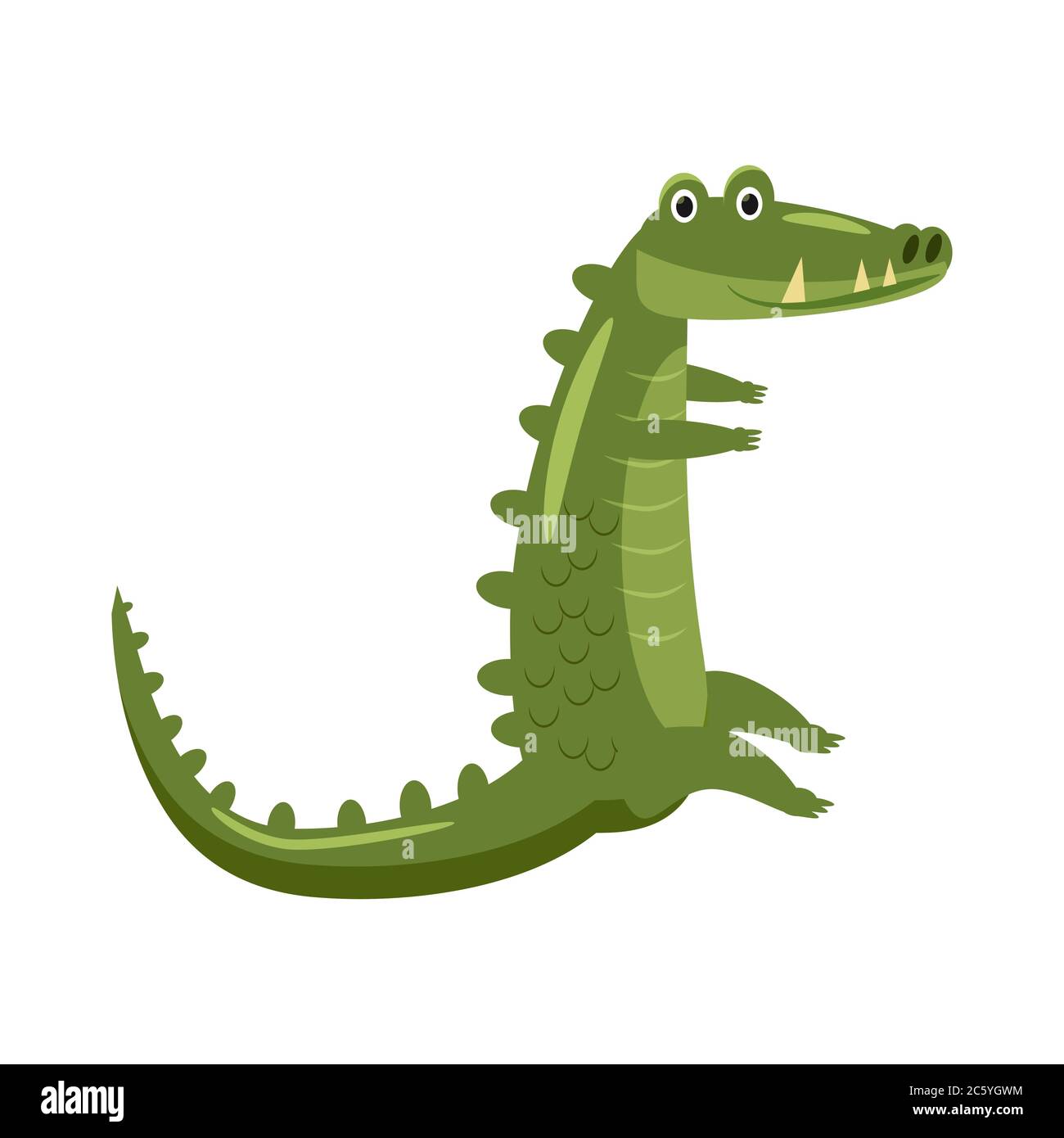Niedliche Krokodil, Tier, Reptil Trend Cartoon Stil Vektor Stock Vektor