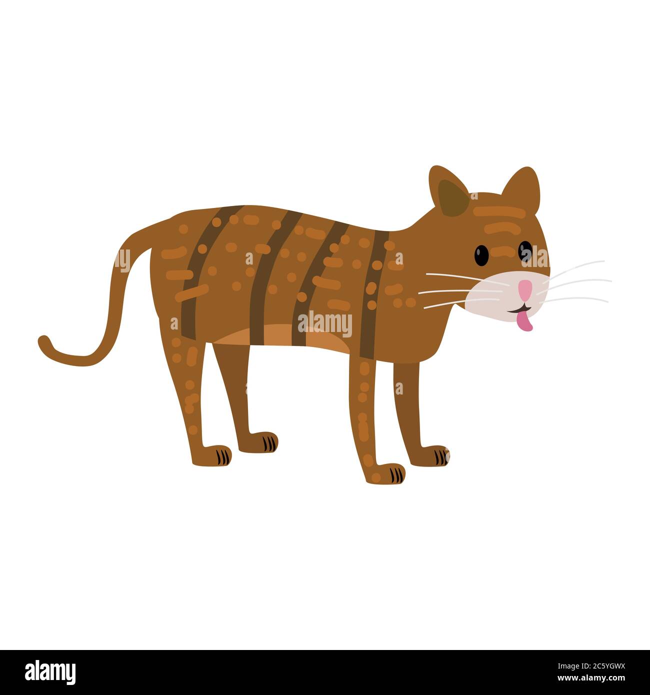 Nette Katze, Tier, Trend Cartoon Stil Vektor Stock Vektor