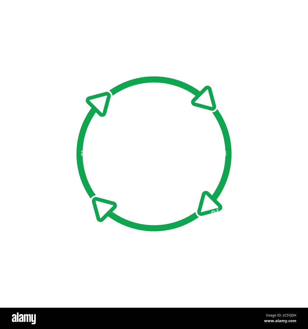 Rotation Pfeillinie Logo Vektor grün recyceln Stock Vektor