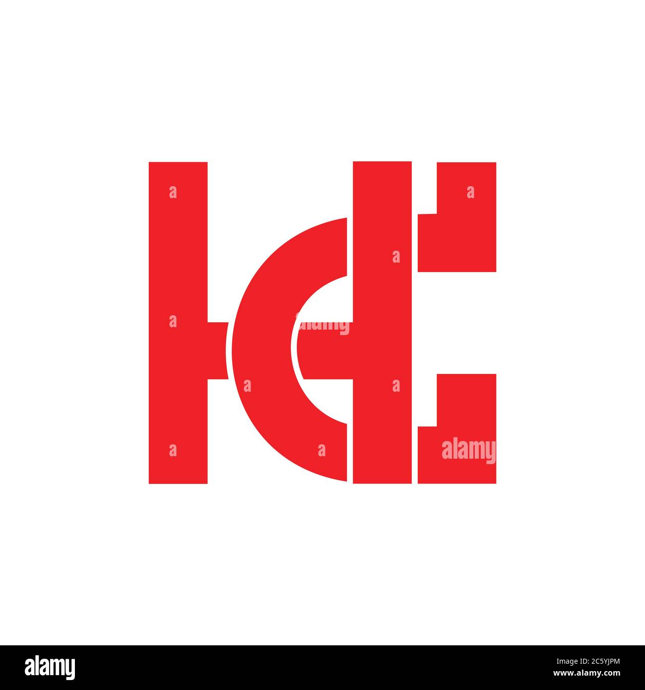 Letter hd einfach verknüpft geometrische Logo Vektor Stock Vektor