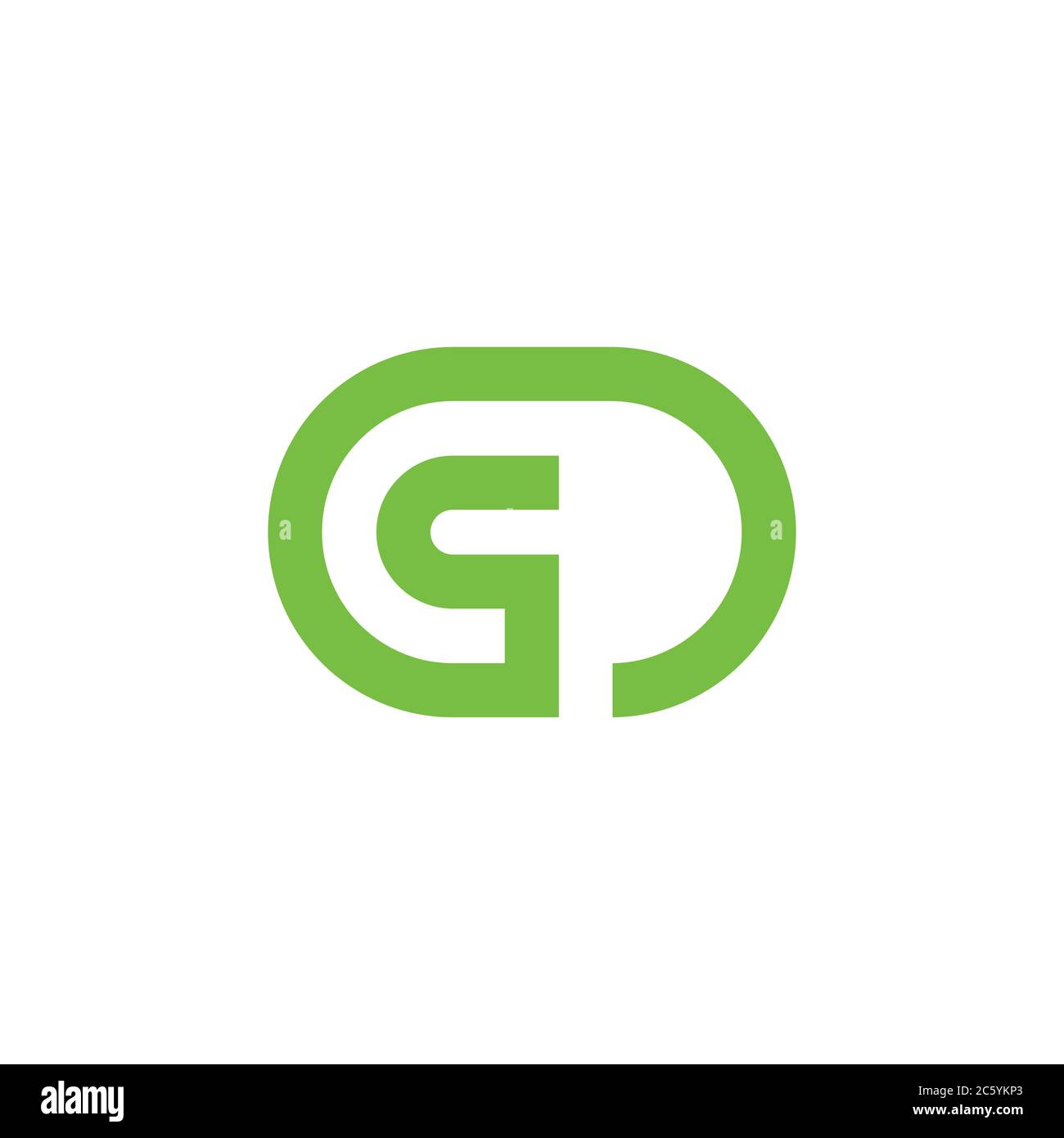 Abstrakter Buchstabe QD Kreis geometrische ovale Linie Logo Vektor Stock Vektor