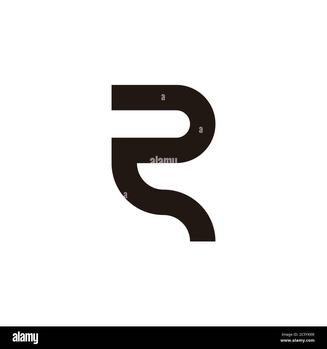 Abstrakter Buchstabe rs einfaches geometrisches Design Logo Vektor Stock Vektor
