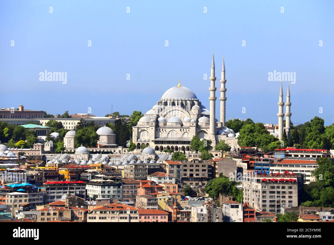 Süleymaniye Moschee und das Mausoleum von Suleiman dem Prächtigen (große Suleiman) und seine geliebte Frau Hurrem Haseki Sultan (Roksolana), Ottoman Imperial Stockfoto