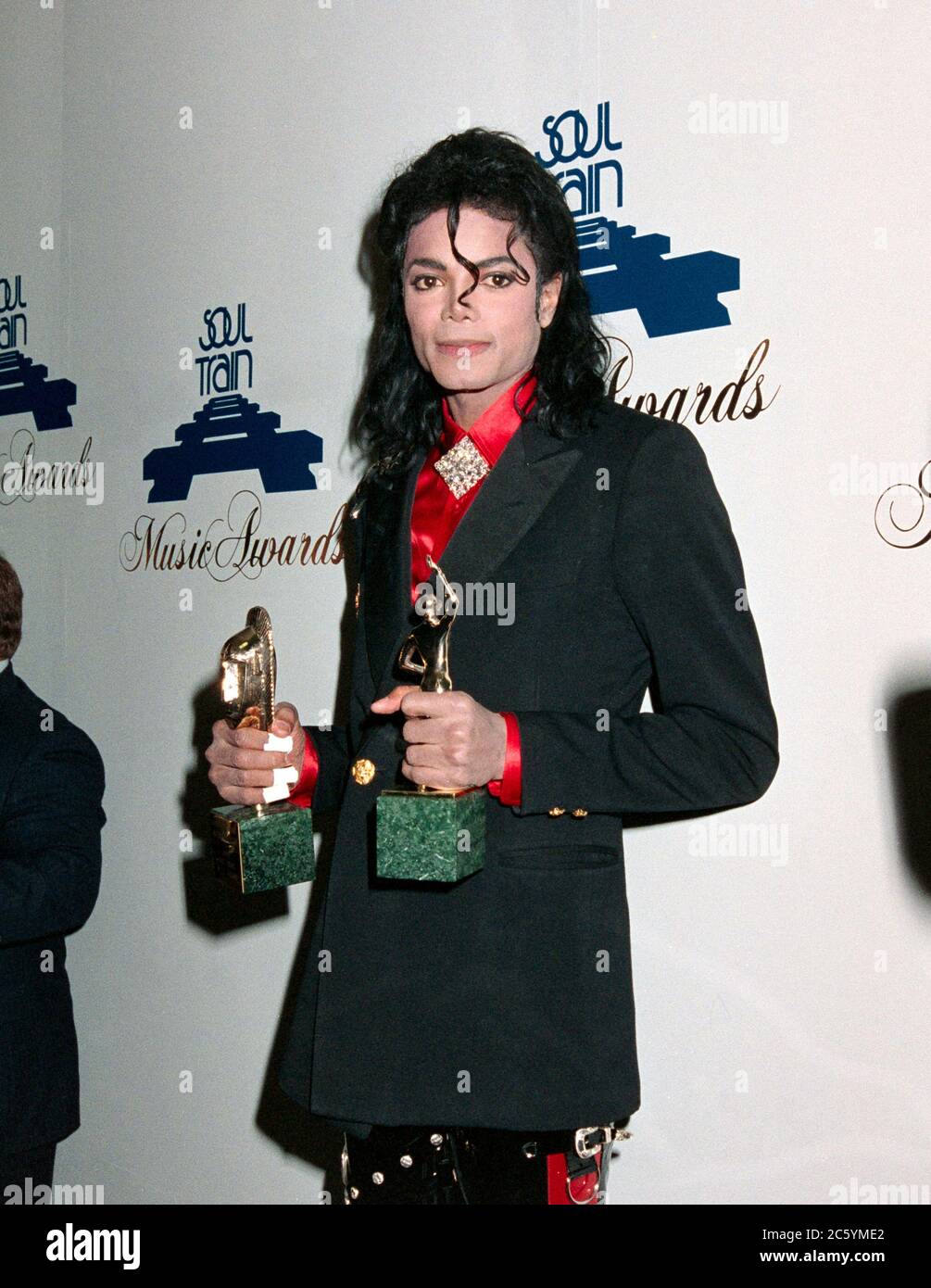 ARCHIV: LOS ANGELES, CA: 14. April 1989: Michael Jackson bei den Soul Train Music Awards. Datei Foto © Paul Smith/Featureflash Stockfoto