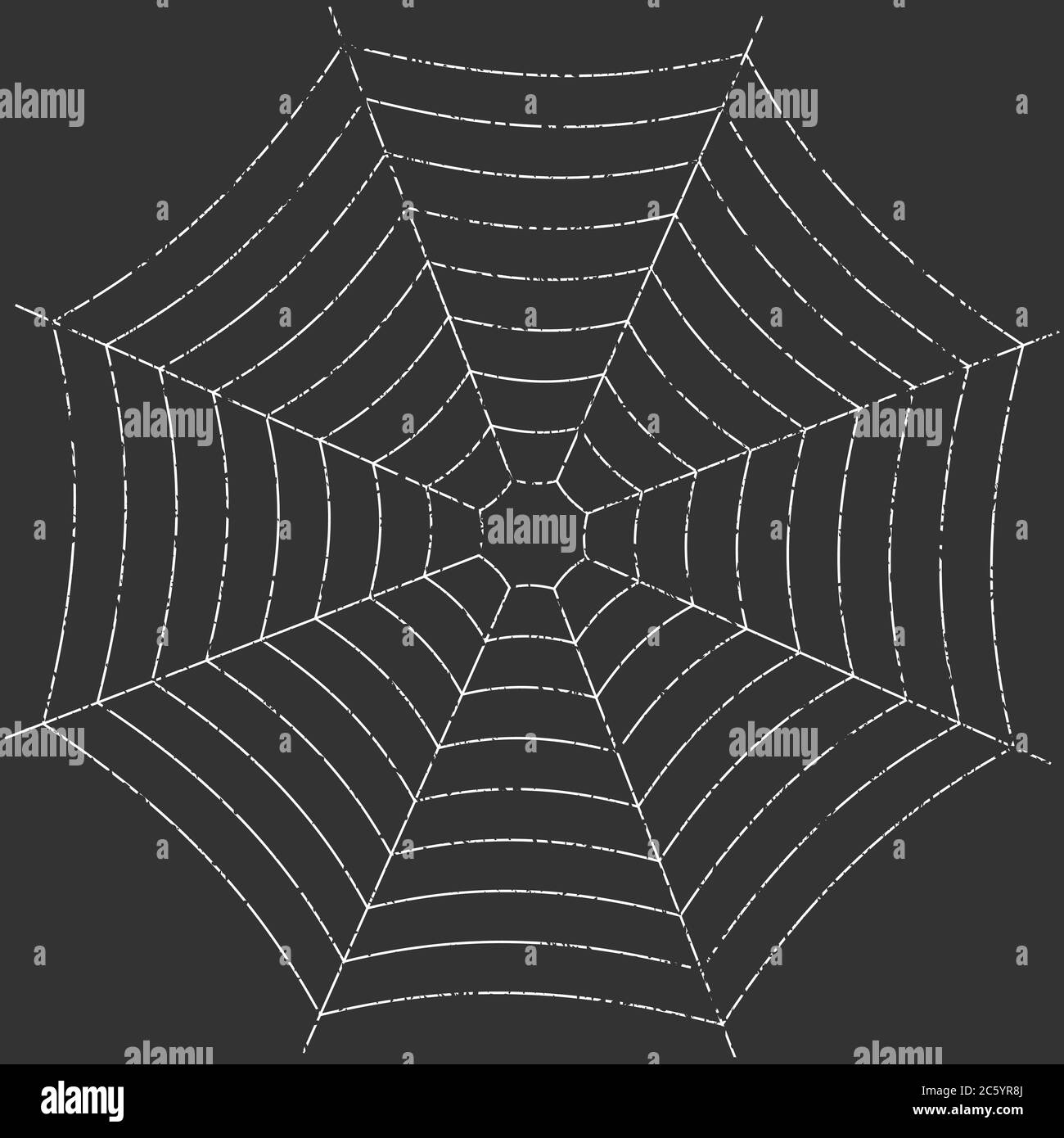 Spider Web Umriss Silhouette Symbol. Halloween Hintergrund Netz Muster Symbol. Vektorgrafik. Isoliert auf weißem Hintergrund. Stock Vektor