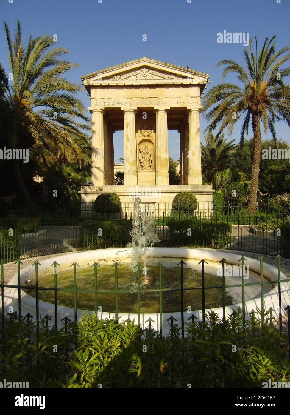Denkmal in Baracca Gardens Stockfoto