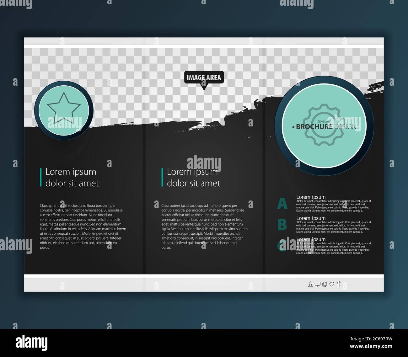 Vector moderne dreifach Broschüre Design-Vorlage Stock Vektor