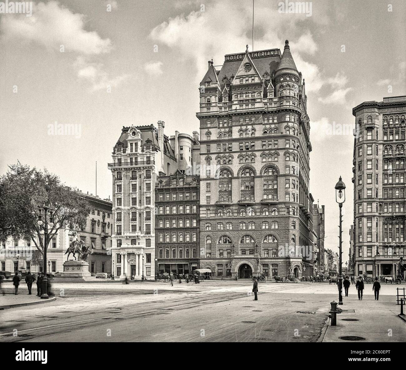 New York, 'Hotel Netherland, Fifth Avenue und 59th Street. 1905 Stockfoto