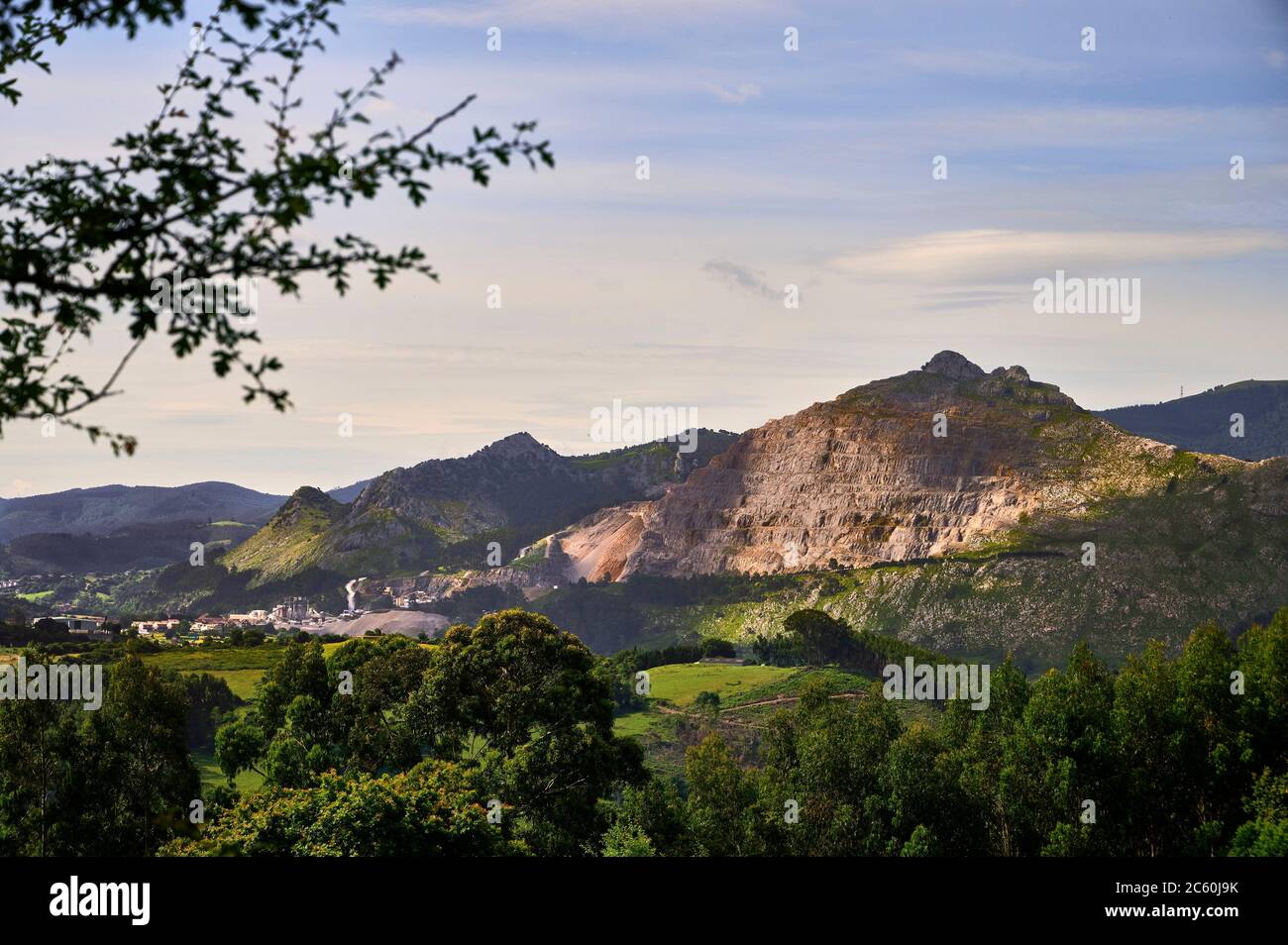 Landschaft von Castro Urdiales, Kantabrien, Spanien. Stockfoto