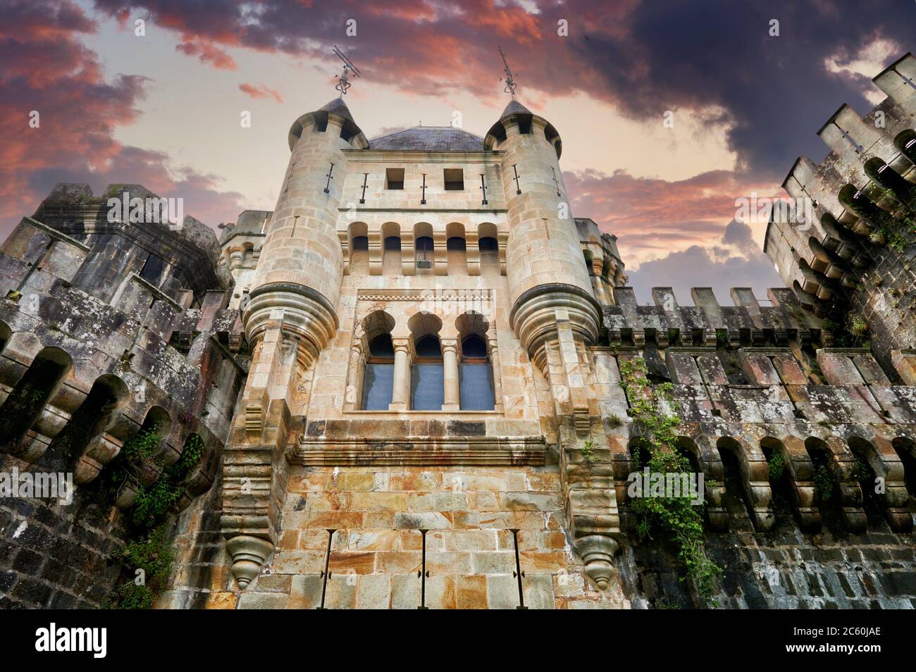 Butron Castle, Gatika, Munguia, Biskaya, Euskadi, Euskal Herria, Baskenland, Spanien, Europa. Stockfoto