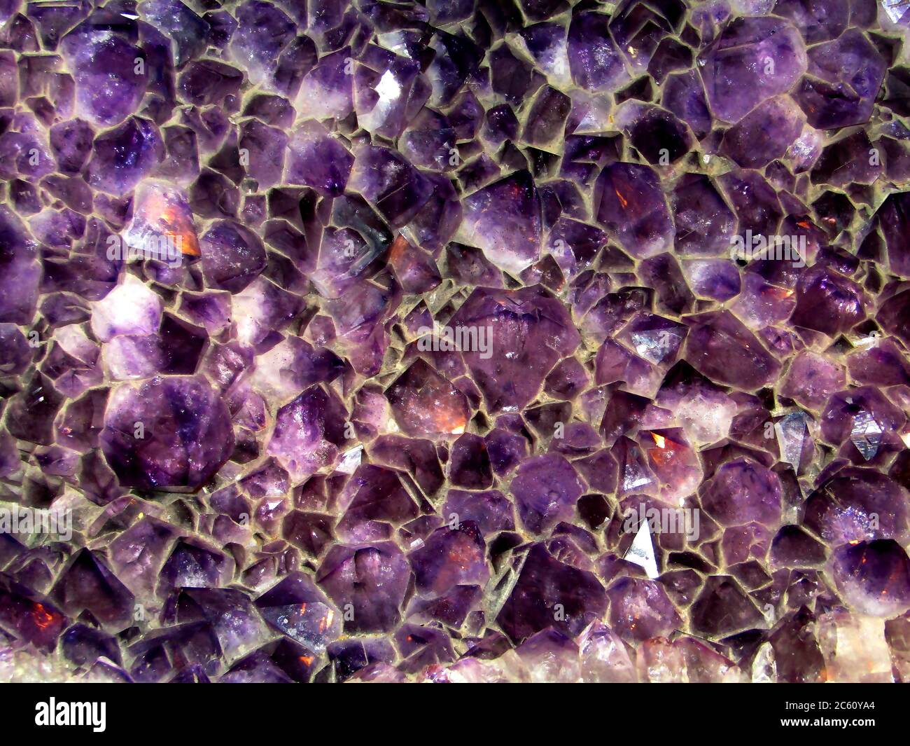 Amethyst-Kristall (Textur/Hintergrund) Stockfoto