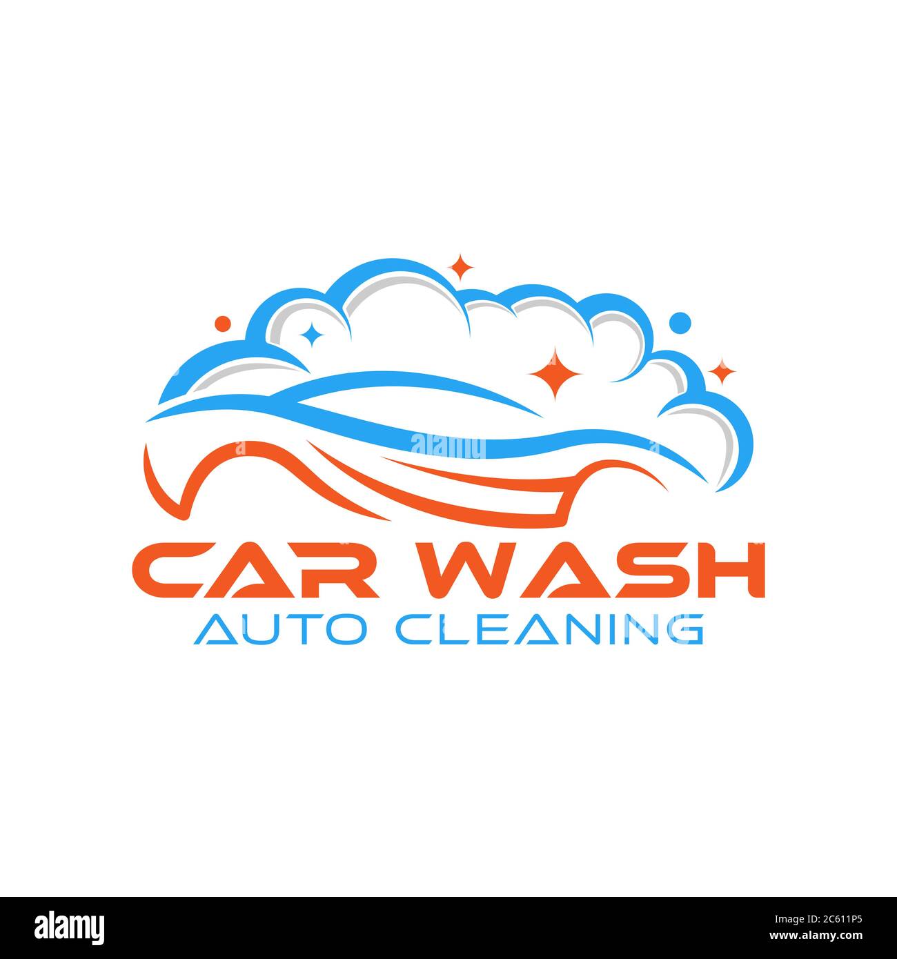 Auto Wash Logo Vektor Illustration Vorlage. Trendy Car Wash Vektor-Logo Symbol Silhouette Design. Auto Auto Reinigung Logo Vektor-Illustration für Auto det Stock Vektor