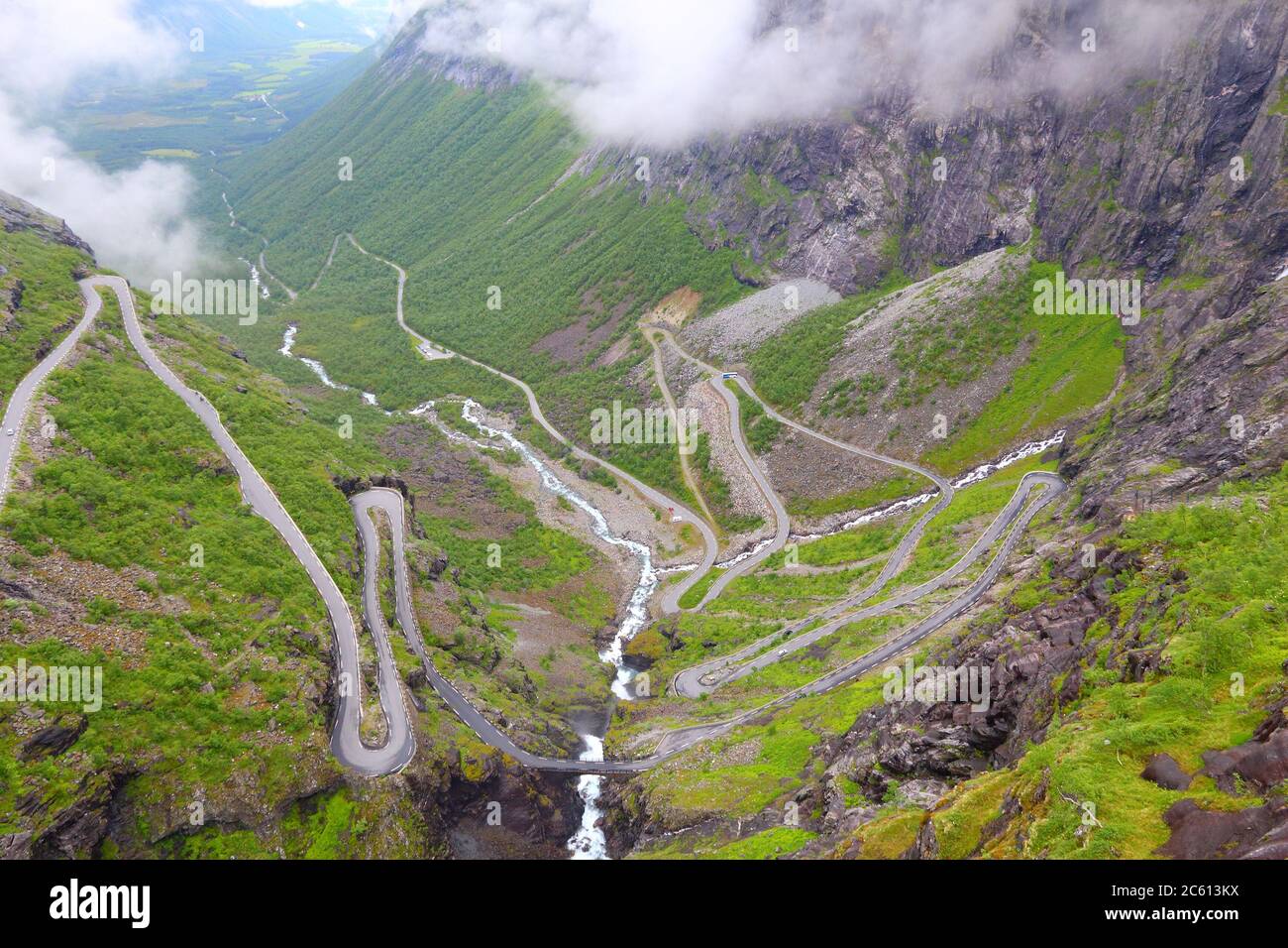 Norwegen Troll Road - Berg Route der Trollstigen. Mehr og Romsdal Region. Stockfoto