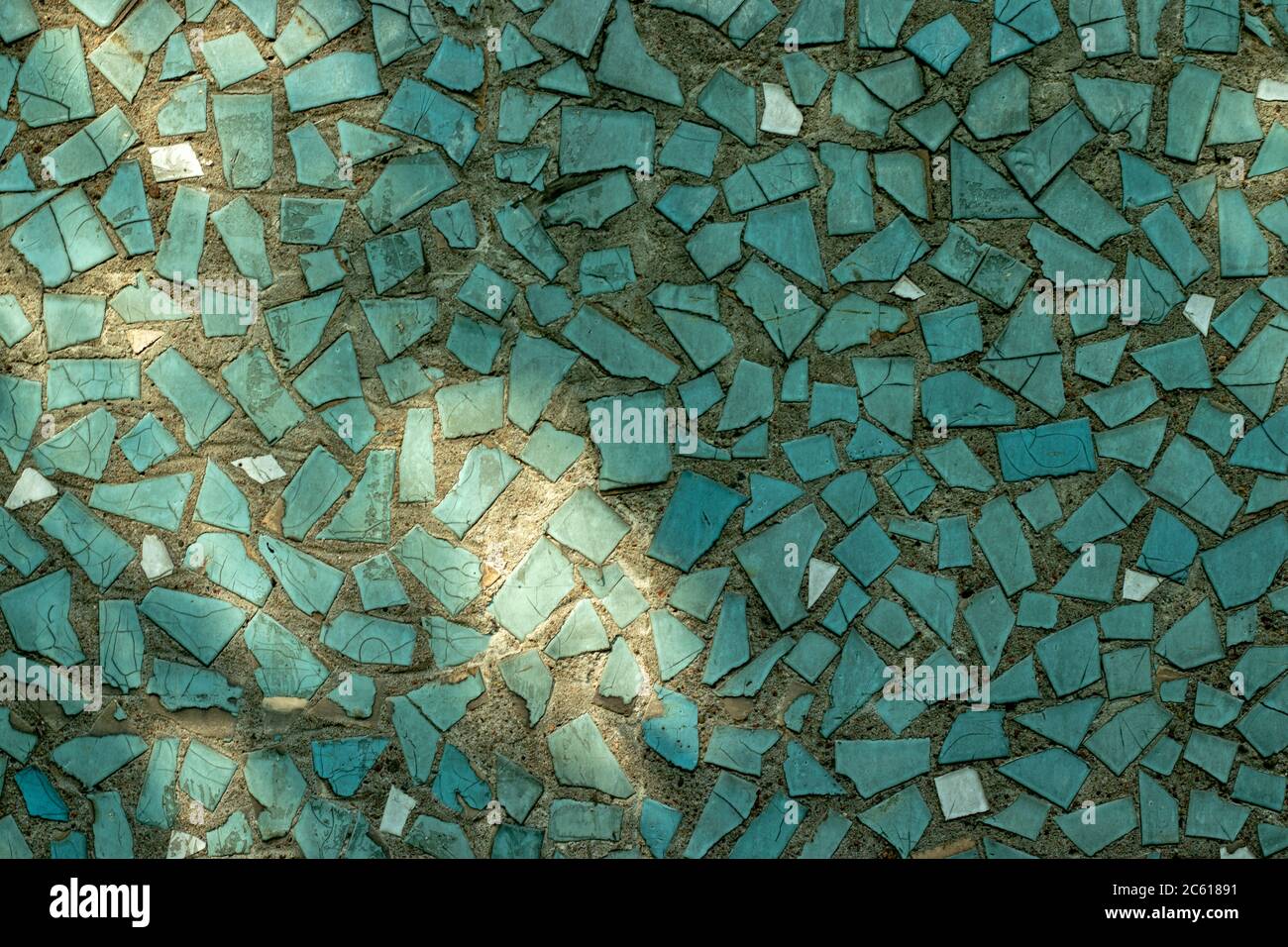 Blau Mosaik Textur Stein Hintergrund kopieren Raum Stockfoto