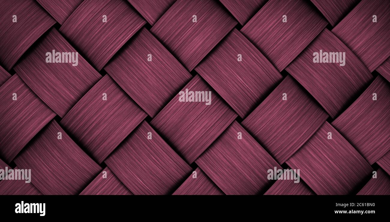 Geflochtene Weberei Textur Tapete Hintergrund 3D-Illustration Stockfoto