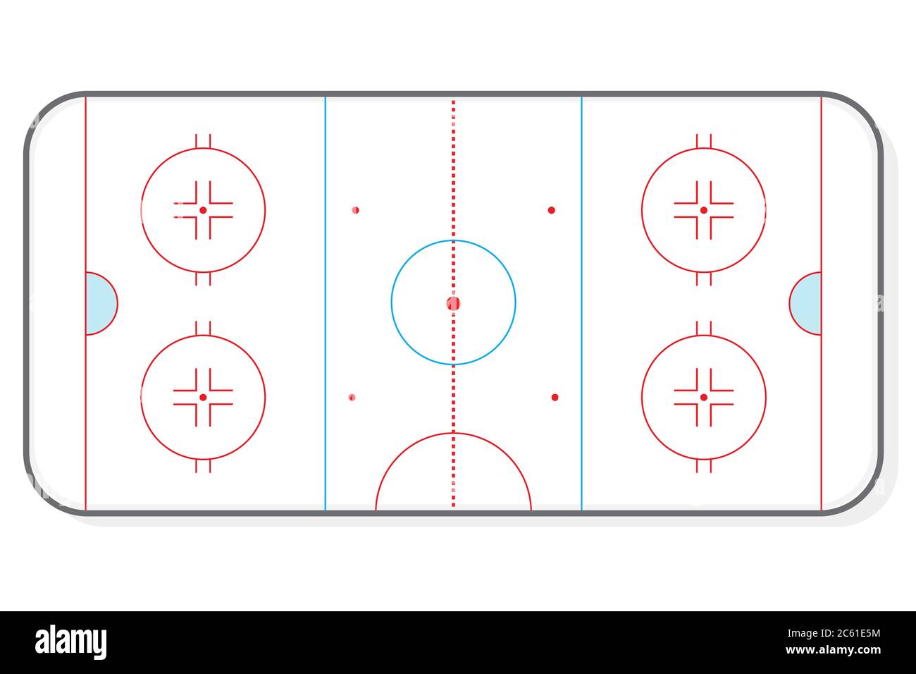 Hockey Eisbahn Vektor Illustration Hintergrund Layout Stock Vektor