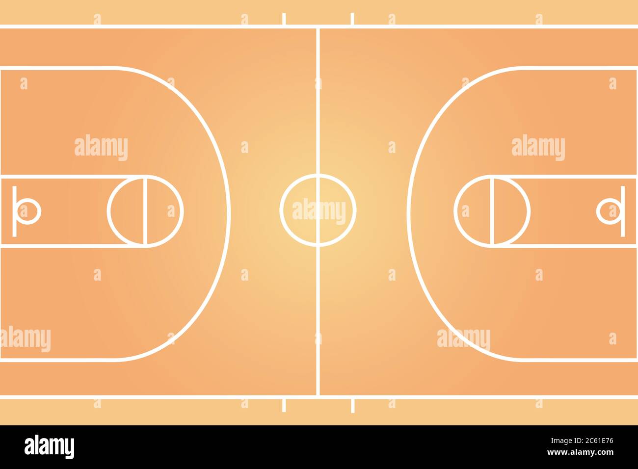 Basketball Indoor Outdoor Court Vektor Illustration Hintergrund Layout Stock Vektor