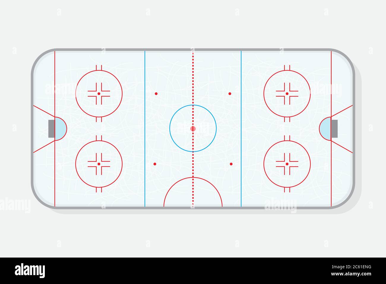 Hockey Eisbahn Vektor Illustration Hintergrund Layout Stock Vektor