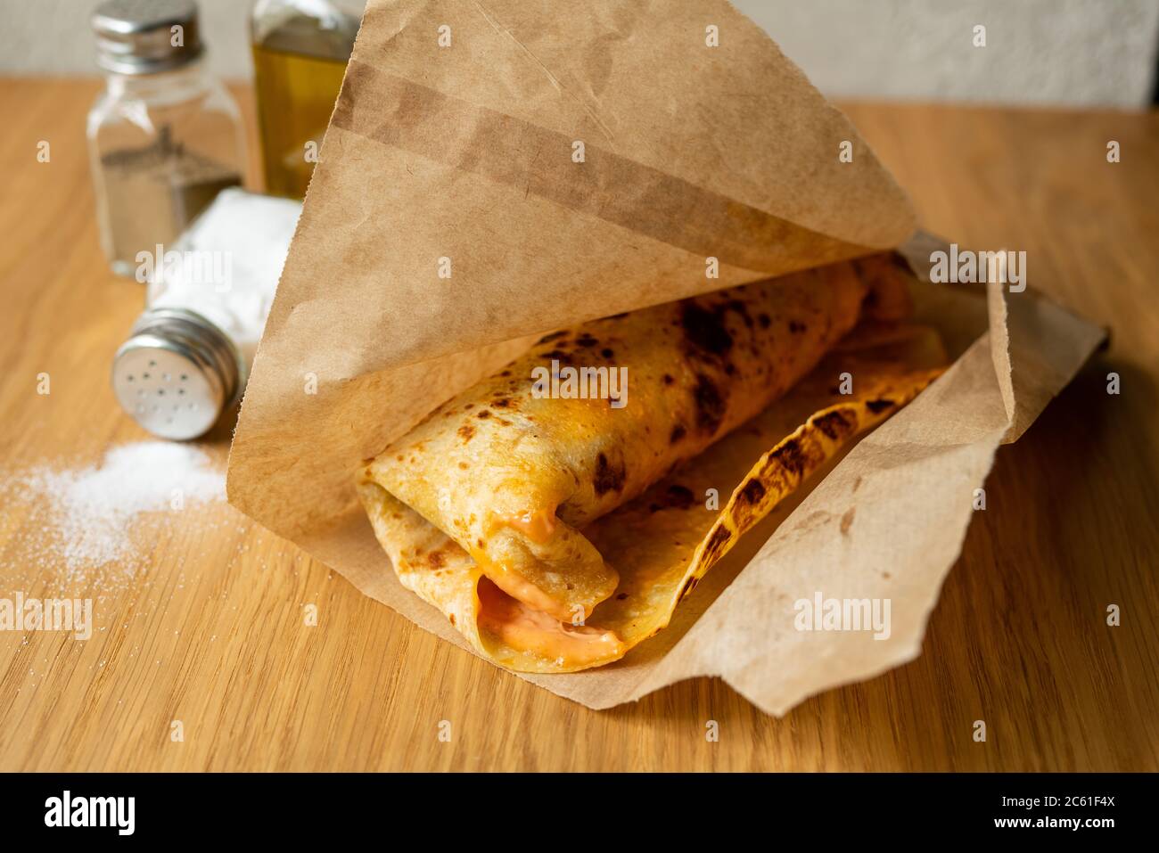 Shawarma Sandwich, Döner Kebab, Chicken Shawarma Stockfoto