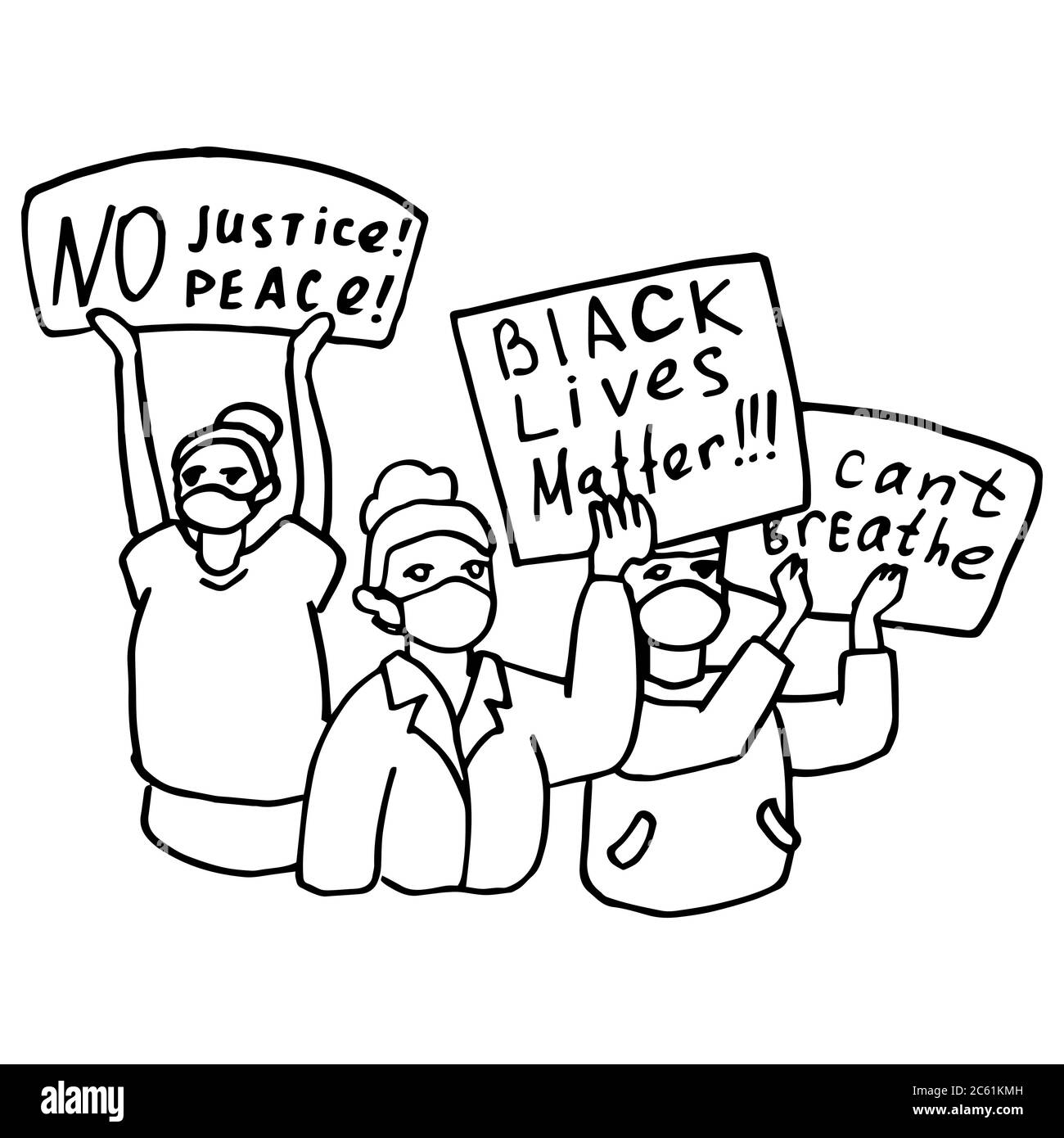 Schwarze Leben Materie Text auf weiß isoliert Hintergrund. Anti Rassismus Protest für Einladung oder Geschenkkarte, Social Banner, News Blog, Flyer. Telefontasche oder Kl Stock Vektor