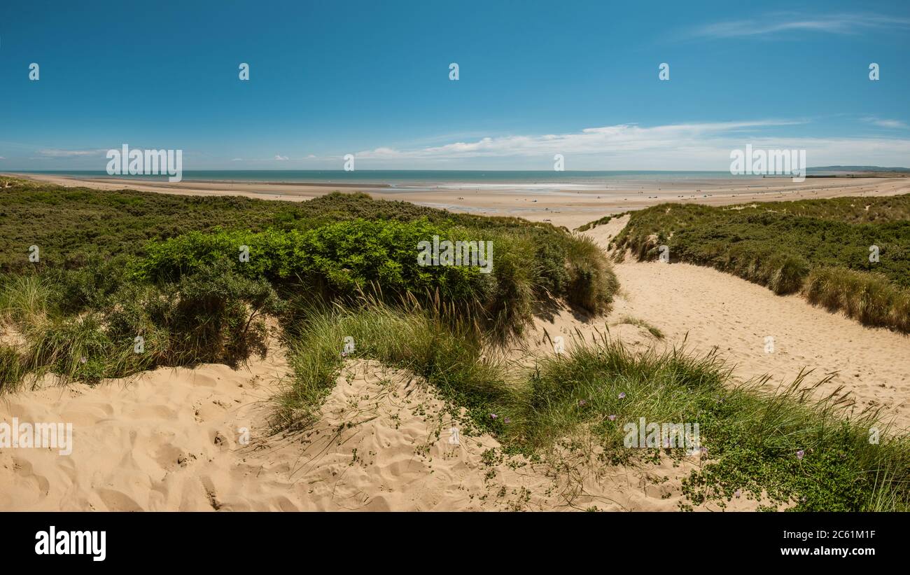 Sanddünen von Camber Sands Stockfoto