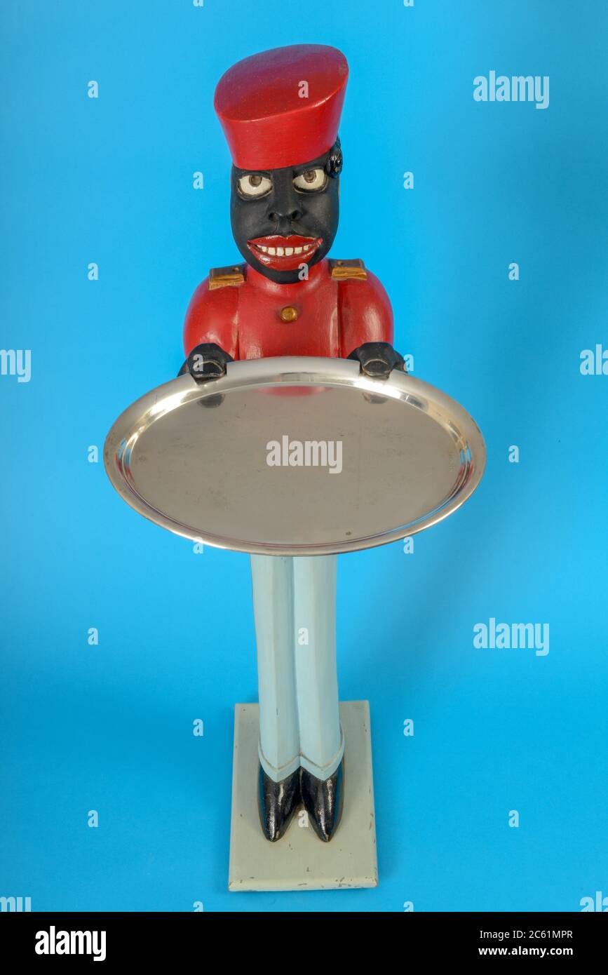 Statue eines schwarzen Dieners Stockfoto