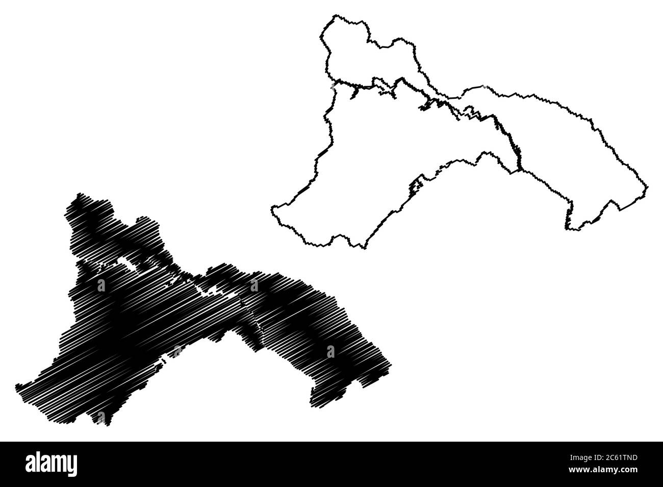 Sagamihara Stadt (Staat Japan, Inselstaat, Präfektur Kanagawa) Karte Vektorgrafik, Skizze Stadt Sagamihara Karte Stock Vektor