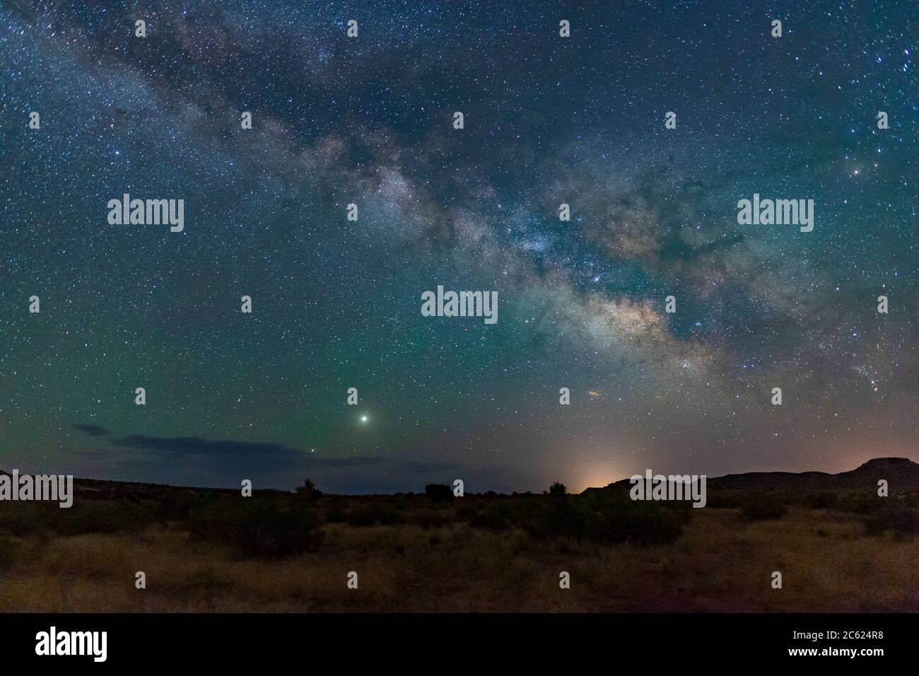 Utah Wüste Sternenhimmel mit Sternen, in der Nähe von Moab, USA Stockfoto