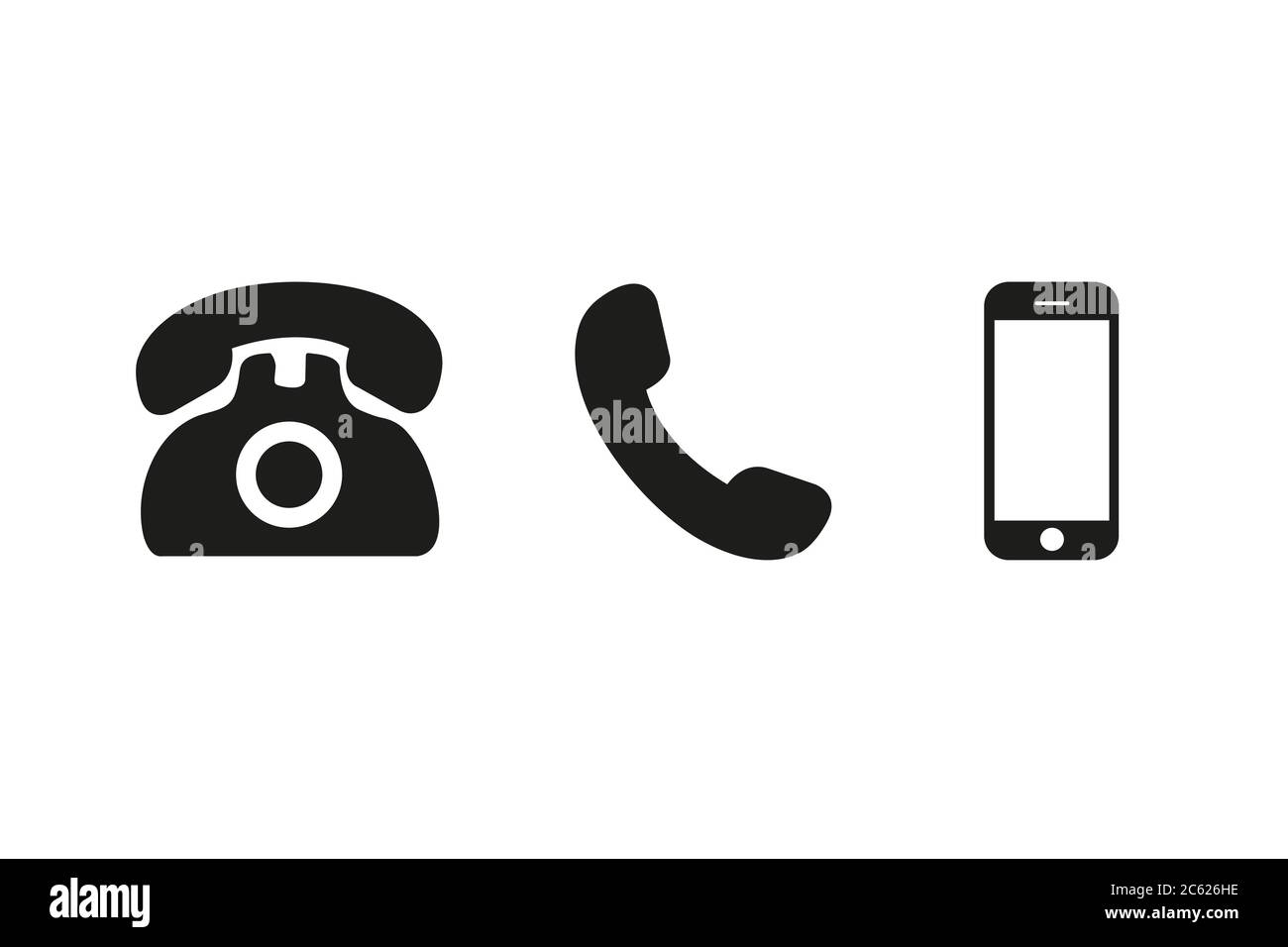 Telefonsymbol. Vektor-Ebene Abbildung. Stock Vektor