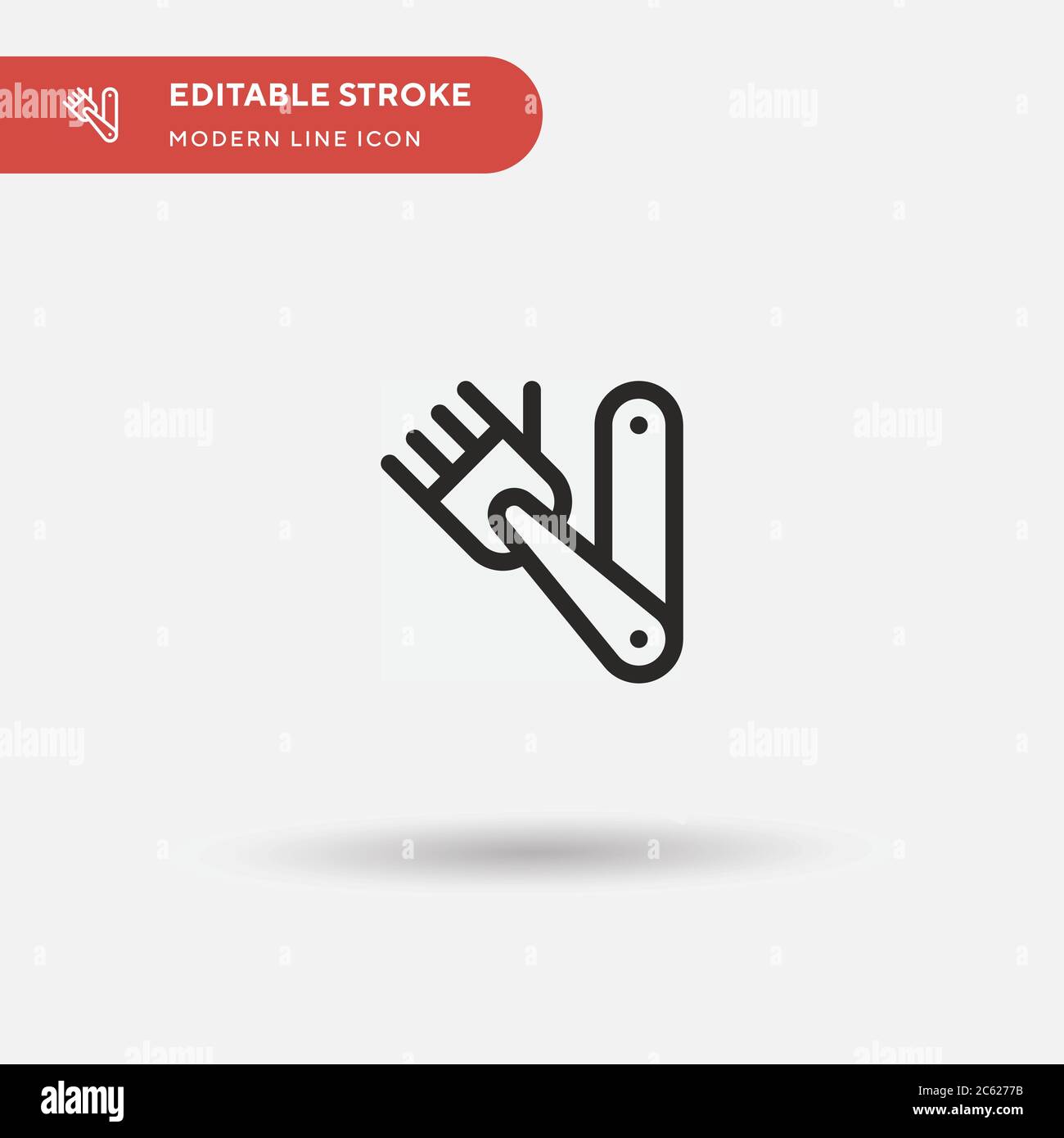 Bionic Arm einfaches Vektor-Symbol. Illustration Symbol Design Vorlage für Web mobile UI Element. Perfekte Farbe modernes Piktogramm auf bearbeitbaren Strich. Bionic Arm-Symbole für Ihr Geschäftsprojekt Stock Vektor