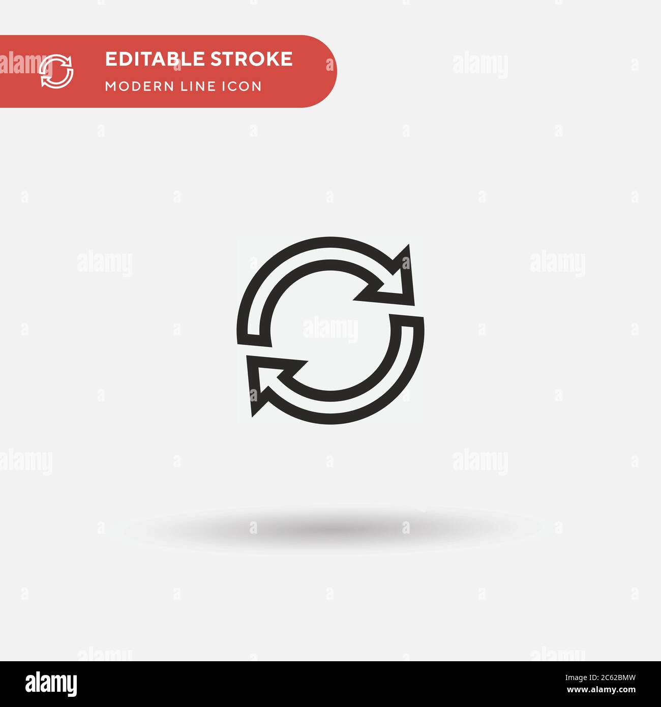 Einfaches Vektorsymbol aktualisieren. Illustration Symbol Design Vorlage für Web mobile UI Element. Perfekte Farbe modernes Piktogramm auf bearbeitbaren Strich. Symbole für Ihr Geschäftsprojekt aktualisieren Stock Vektor