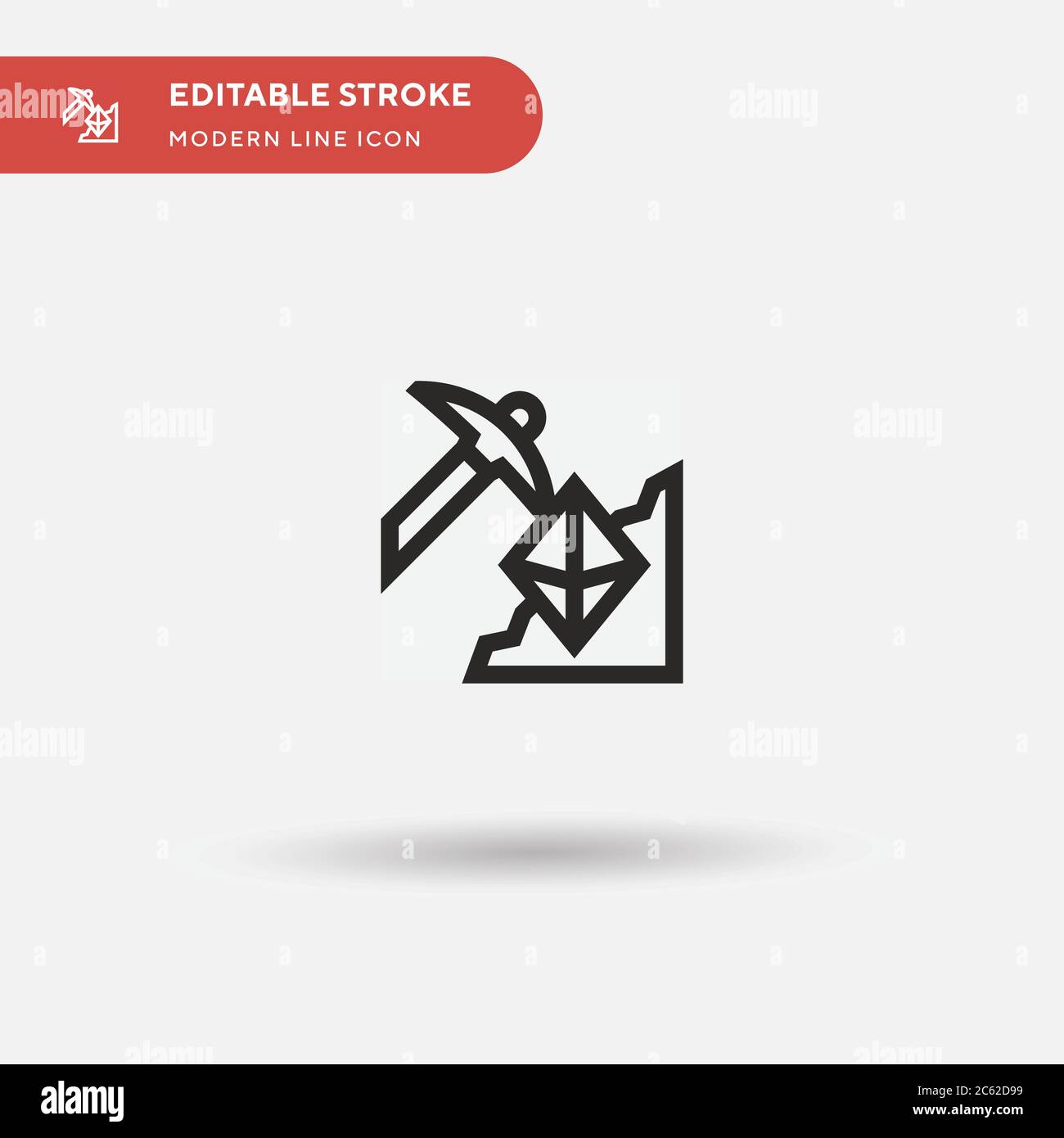 Ethereum Mining einfaches Vektor-Symbol. Illustration Symbol Design Vorlage für Web mobile UI Element. Perfekte Farbe modernes Piktogramm auf bearbeitbaren Strich. Ethereum Mining Icons für Ihr Business-Projekt Stock Vektor
