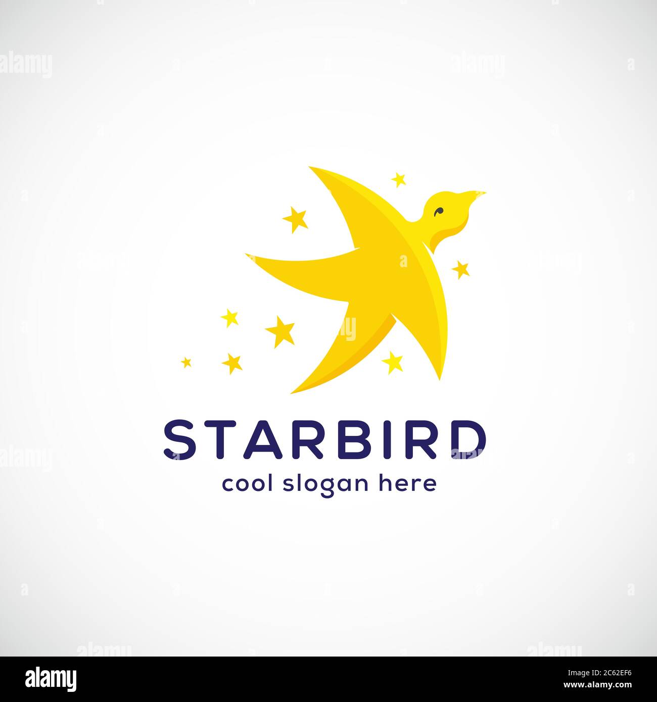 Star Bird Abstract Vektor-Symbol, Symbol oder Logo-Vorlage Stock Vektor