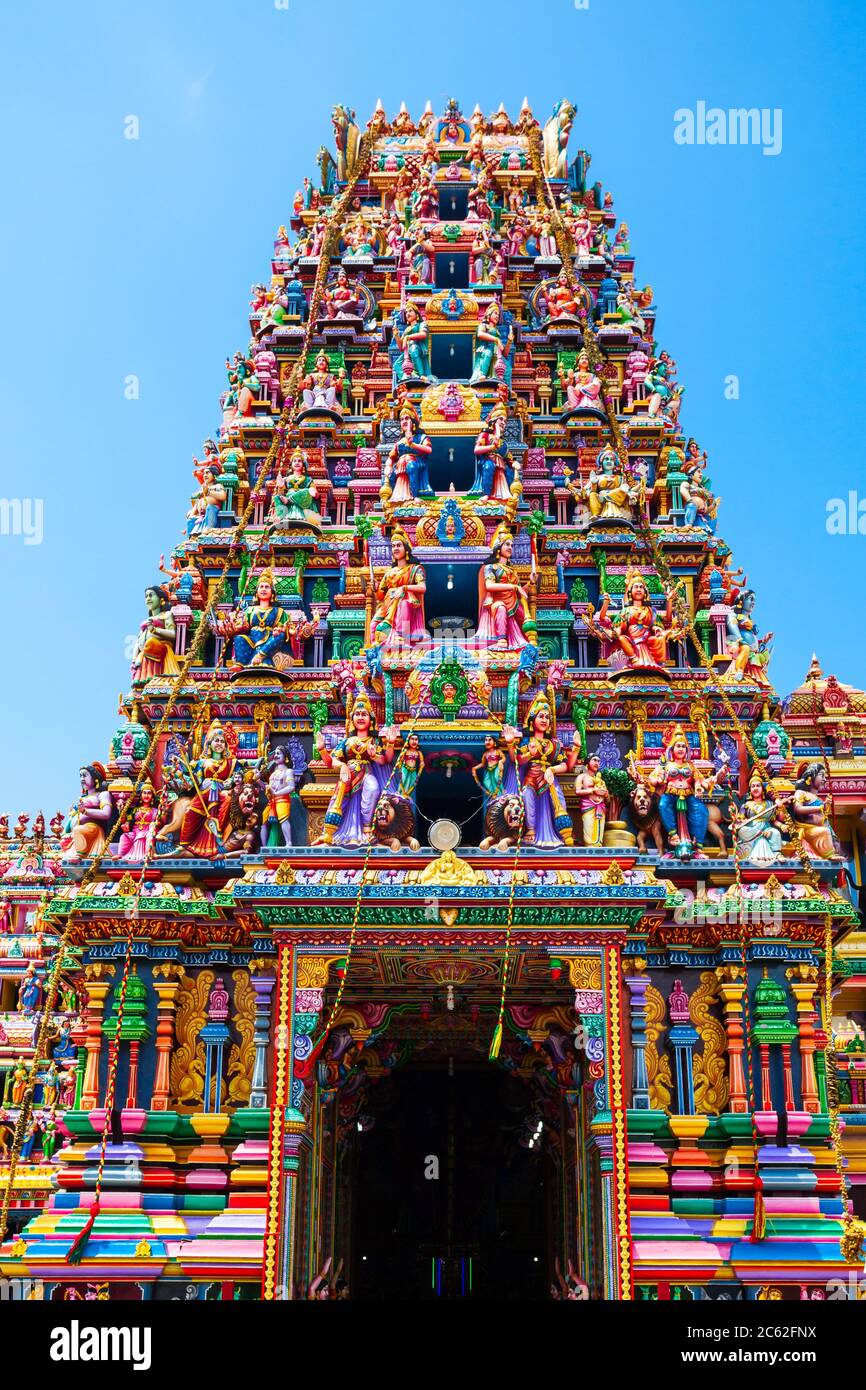 Pathirakali Amman Tempel, Pathrakali Ambal Kovil oder der Kali Kovil Trincomalee ist ein hinduistischer Tempel für die Göttin Bhadrakali, eine Form des Go Stockfoto