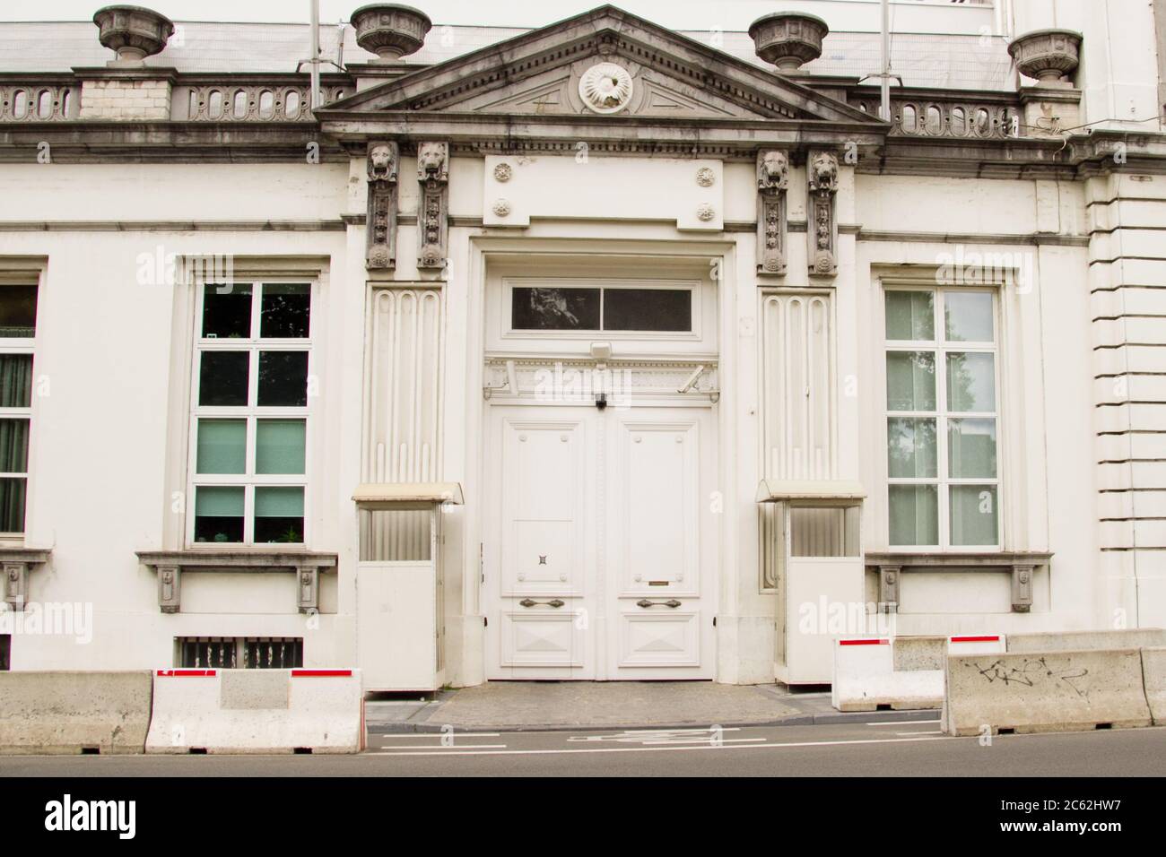 16 Rue de la Loi in Brüssel. Bundesregierungsgebäude.das Gebäude befindet sich im neoklassizistischen Stil Viertel vom Ende des 18. Jahrhunderts wh Stockfoto