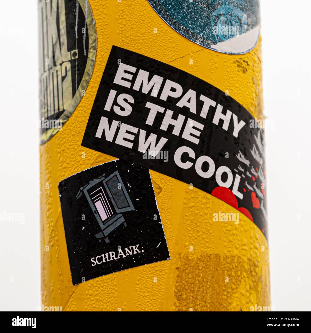 Empathie ist der neue coole Sticker on the Beach in Sankt Peter-Ording Stockfoto