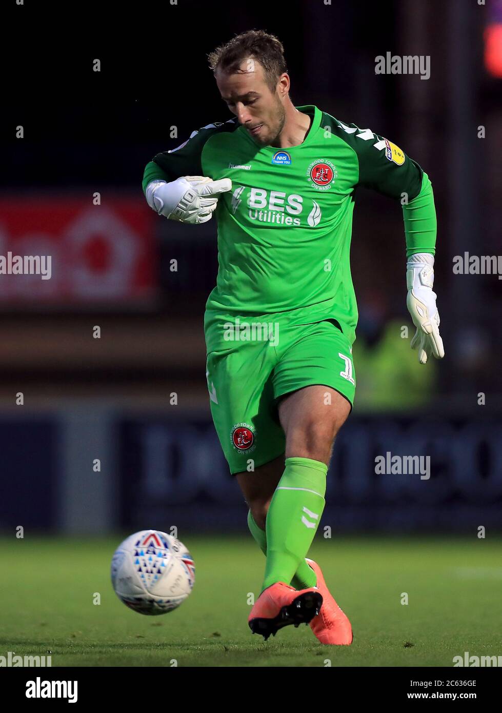 Fleetwood Town Torwart Alex Cairns während der Sky Bet League ein Play-off Halbfinale, zweite Bein Spiel in Adams Park, Wycombe. Stockfoto