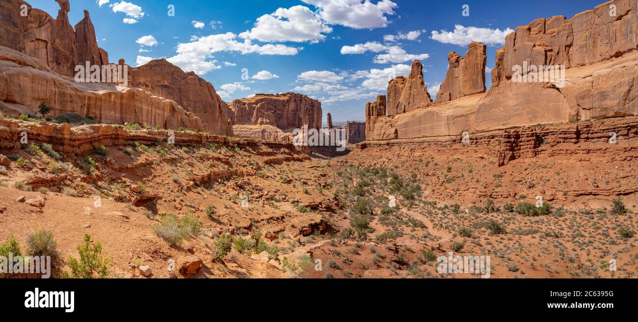 Arches National Park, Park Avenue Canyon, Utah, USA Stockfoto