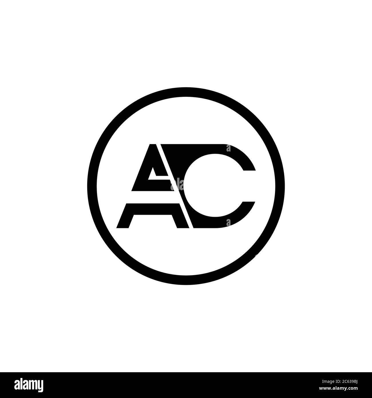 AC Logo Design Business Typography Vektor-Vorlage. Vorlage für AC-Logo mit Creative-Link-Brief. AC-Schriftartlogo Stock Vektor