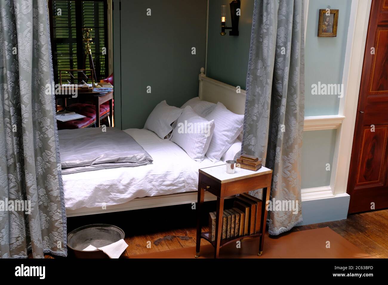 Bettenkammer in Monticello, Thomas Jeffersons früherem Zuhause Stockfoto